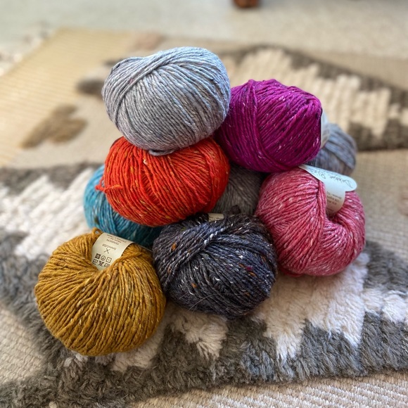 Debbie Bliss Other - DEBBIE BLISS Donegal Tweed Wool Angora Yarn - lot of 10 - 962 yards